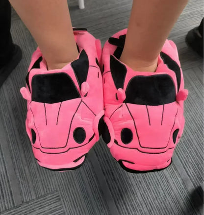 2026 Fun Vehicle Shape Car Plush Slippers For BMW Slippers Stuffed Shoes Women Men Valentine's Day Gifts Indoor House Zapatillas