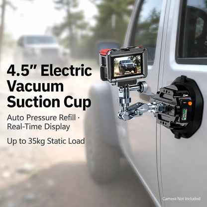 4.5 Inch Electric Suction Cup Camera Mount Auto Refill Car Holder for GoPro DJI Action Camera Insta360