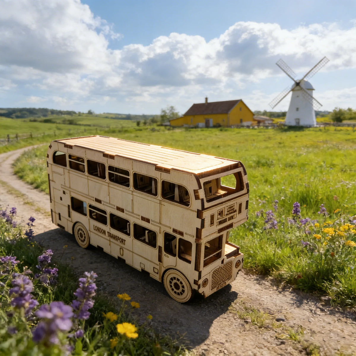 3D Wooden Bus Puzzle, DIY Model Kit, Handcrafted Gift, Home Decor, Birthday/Valentine's Day Gift