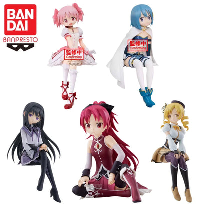 In Stock Original Bandai Puella Magi Madoka Magica Kaname Madoka Miki Sayaka Rebellious Stories Anime Character Model Toys Gift