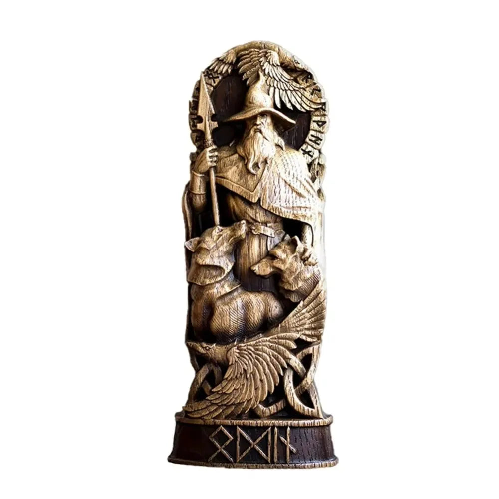 Retro Nordic Gods Sculpture Resin Crafts Mythical Freya Statue Collectible Carving Hero Art Figurine Gift for Mythology Lovers
