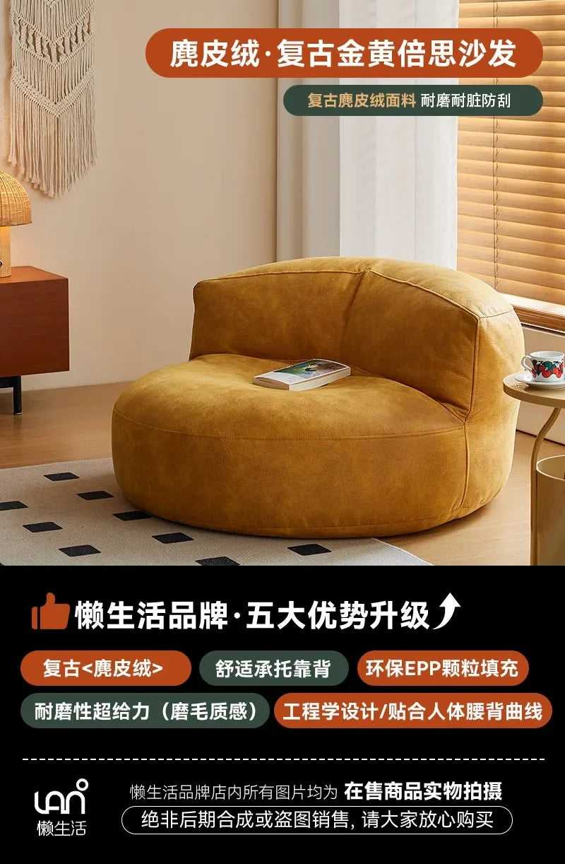 LSLeather Nordic Living Room Sofa Luxury Modern Cute Puff Couch Living Room Nordic Recliner Woonkamerbanken Living Room Furnitur
