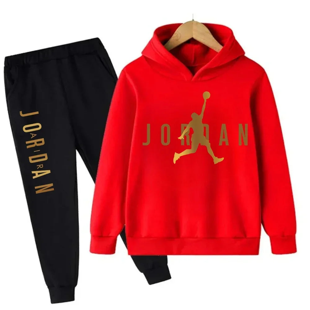 Autumn Warm Slam Dunk Master Pattern Printed Children Set Hoodie+Pant Suit 2pcs Set Kids Boy Girl Fashion Clothing Tracksuits