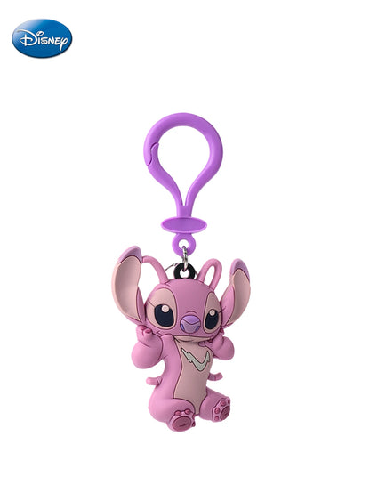 Stitch Officially Licensed Figurine Bag Clip Charms Angel PVC Keychain Gift Collection 1Pc Disney