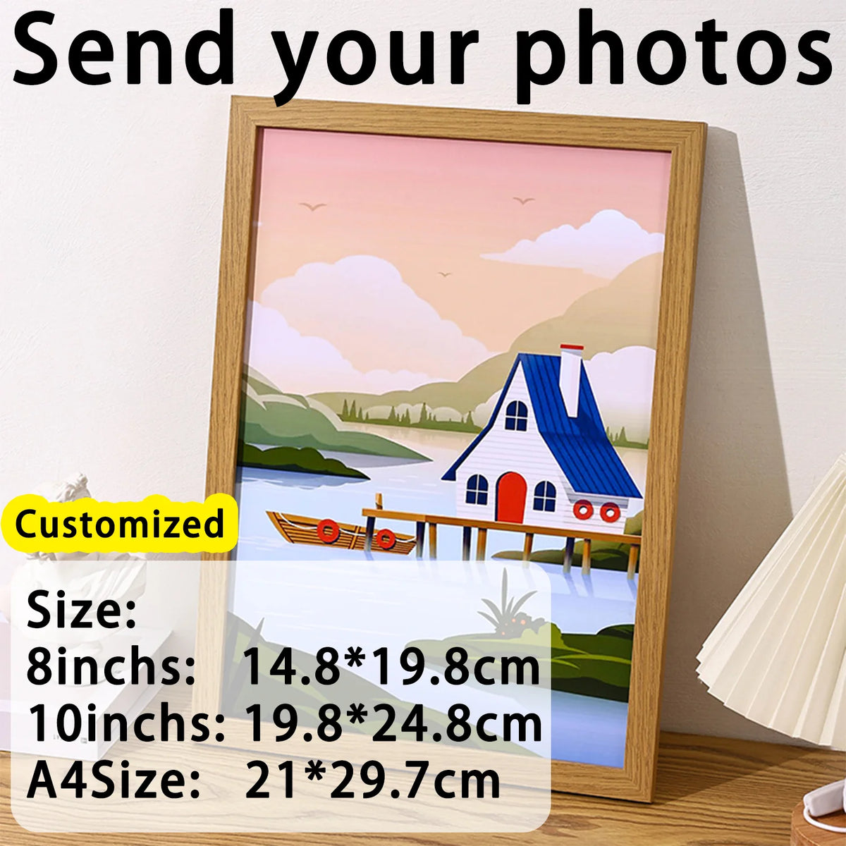 Personalized Wooden Photo Frames, Custom Photo Frame Ornaments, Simple Holiday Gifts Indoors, Commemorate Precious Memories