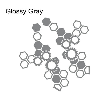 2PCS Motorcycle Front Face Stickers Modification PVC Waterproof Honeycomb Gear Vinyl Decals Moto Body DIY Decoration Accessories