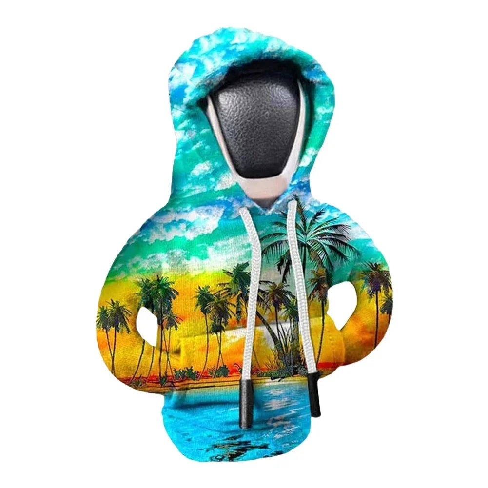 Universal Car Gear Shift Lever Cover Automotive Gear Shift Knob Sweatshirt Cover Vehicles Gear Knob Hoodies Interior Accessories