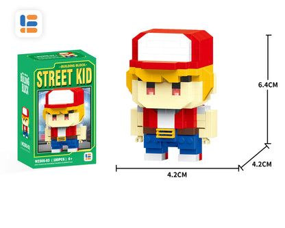 Anime Street Fighter Fighting Game Action Building Blocks KenMasters Hoshi Ryu ABS Kawaii Toys Building Blocks Gift For children
