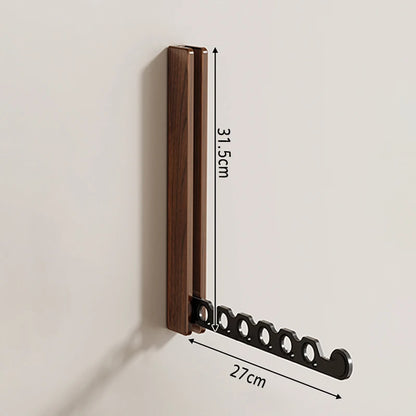 Wood Clothes Hanger  Wall Mounted Drying Rack, Collapsible Design, and Invisible Clothing Organizer for Efficient Space Saving