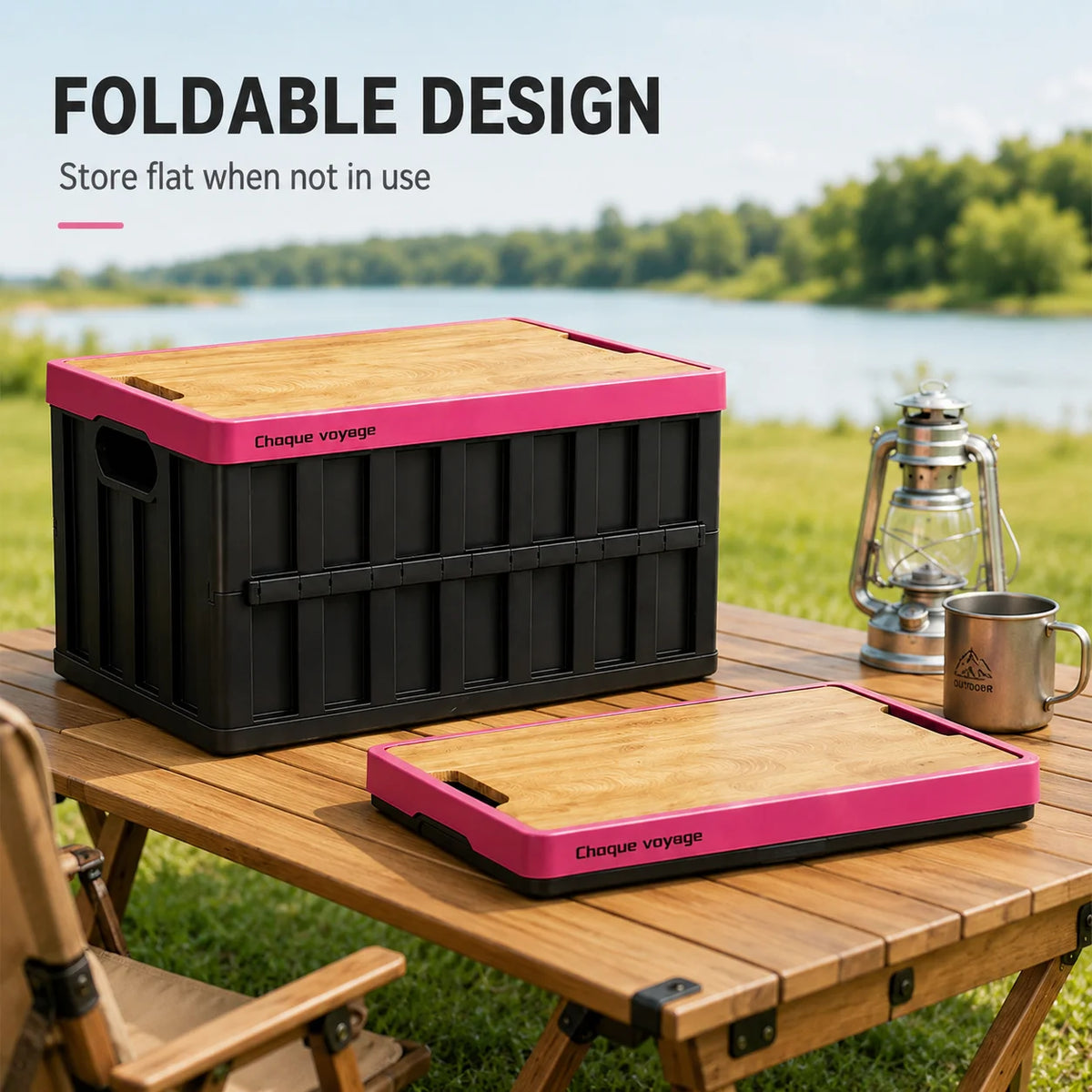 New Multi-functional Outdoor Camping Picnic Party Storage Box, Home Bedroom Organizing Folding Box, Vehicle Trunk, Moving Box
