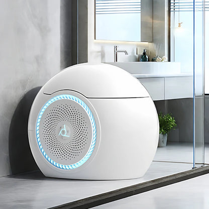 Modern Egg Smart Toilet Intelligent Bidet Luxury One-Piece Electric Water Closet LED Automatic Flush Heated Seat for Hotel Home