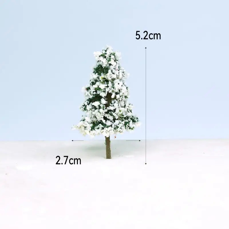 Xmas Christmas Decoration 5 Sizes Of Mini Snow Pine Model Scenery Trees For Winter Ornaments Crafts Home