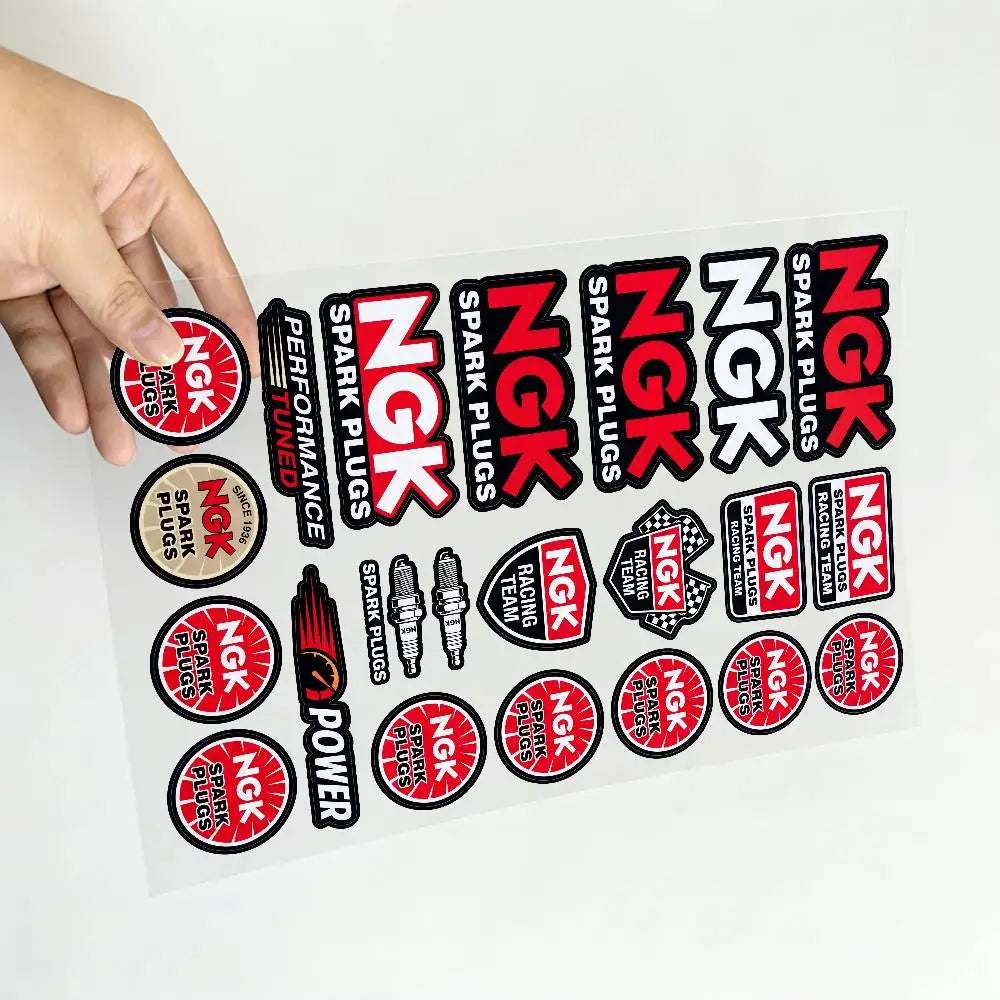 For NGK Reflective Motorcycle Stickers Waterproof Vinyl Decals for Motorbike Helmet Fuel Tank Bike