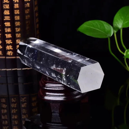30cm Clear Melting Stone Quartz Obelisk Crystal Wand Point Healing Fengshui For Home Decoration Quartz Point Healing Crystal 1Pc