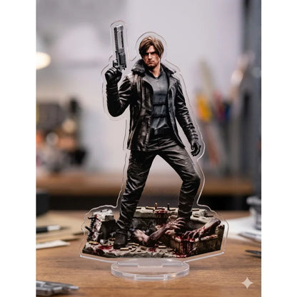 Resident Evil Game RE Ashley Leon Jill Acrylic Figure Stand Character Desktop Model Plate Display Prop Pendant Fan Gift Keychain
