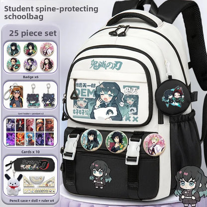 Demon Slayer large capacity cartoon elementary school backpack for boys and girls itabag Nezuko collaboration