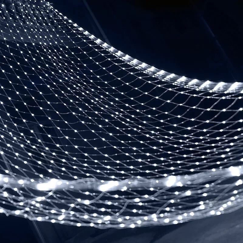 6x4M 3x3M LED Net Mesh Light Christmas Window Curtain String Light Outdoor Fairy Light Garland for Wedding Holiday Decor Lamp