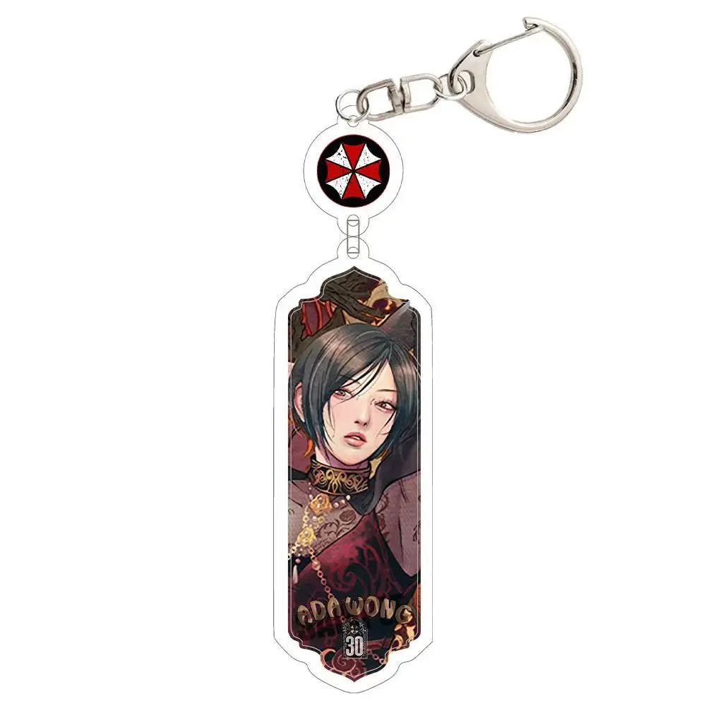 Acrylic Keychain Bag Pendant for Resident Evil Leon S. Kennedy Ashley Ada Wong Graham Decoration Accessories Exquisite Fan Gifts