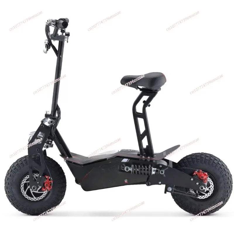 1600W 48V 12AH Dual Drive Electric Scooter, High Speed Off Road Adult Electric Moped Scooter