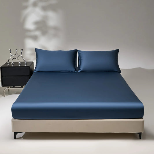 1PC Mulberry Silk Fitted Sheet Natural Silk Bed Sheet Queen King Size Bed Cover Customized Size Luxury High-End Silk Bedding