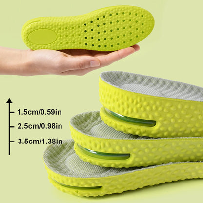 1Pair/3Pairs Height Increasing Insoles with Air Cushion Latex High Elasticity Comfortable Shoe Inserts for Comfort