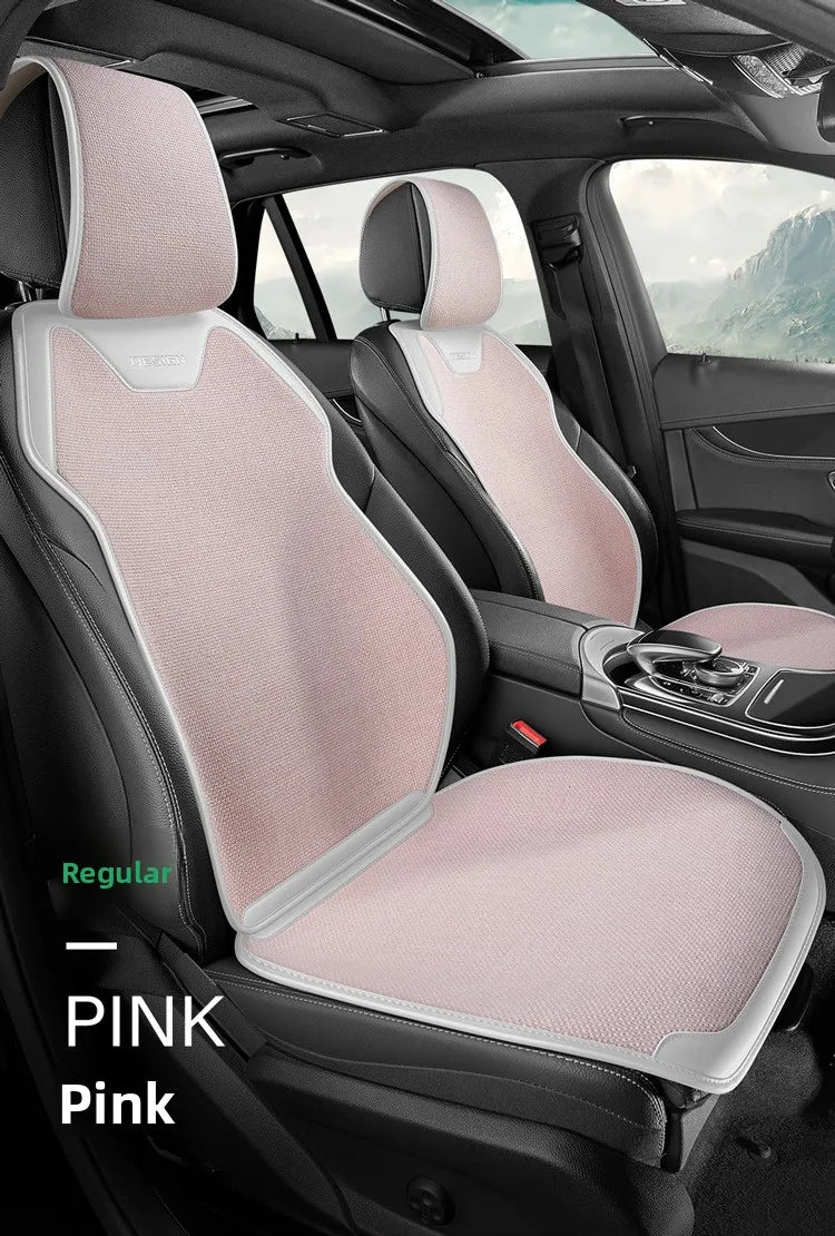 Universal Linen Car Seat Cover Four Season Flax Comfortable Breathable Anti-Slip Car Covers Cushion SUV Sedan Seat Protection