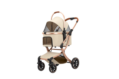 STLFFactory Price Foldable Pet Stroller with Shock Absorbers and Mesh Windows for Cats and Dogs