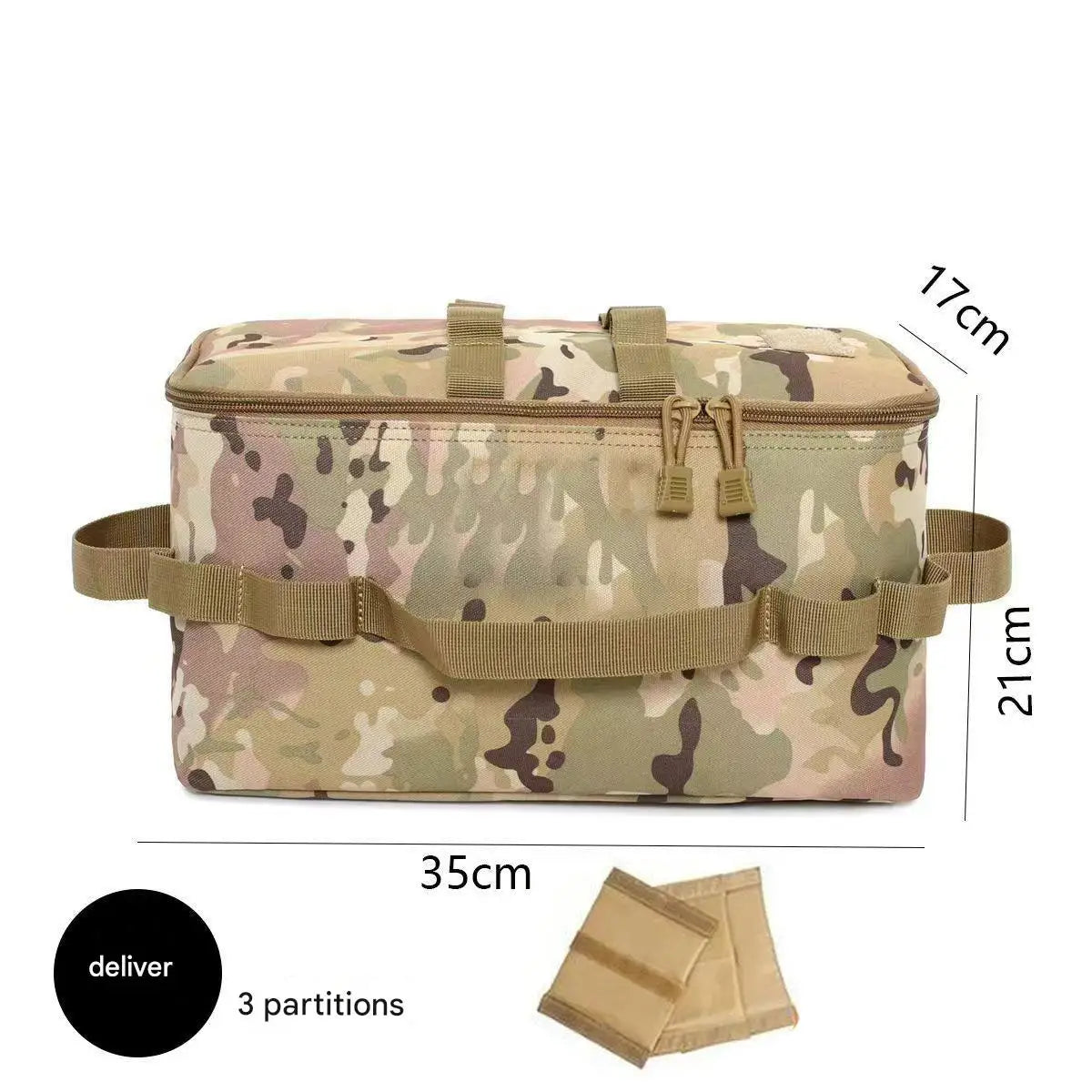 Outdoor Camping Gas Tank Storage Bag Large Capacity Ground Nail Tool Bag Gas Canister Picnic Cookware Utensils Kit Bag