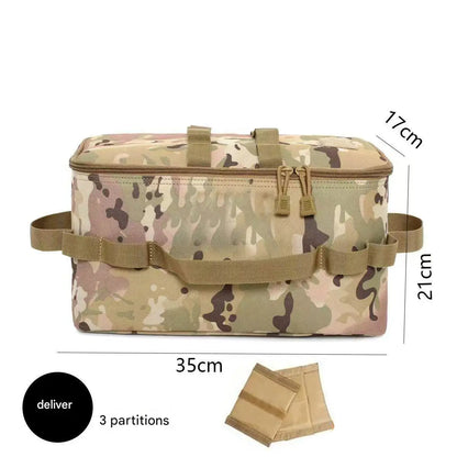 Outdoor Camping Gas Tank Storage Bag Large Capacity Ground Nail Tool Bag Gas Canister Picnic Cookware Utensils Kit Bag