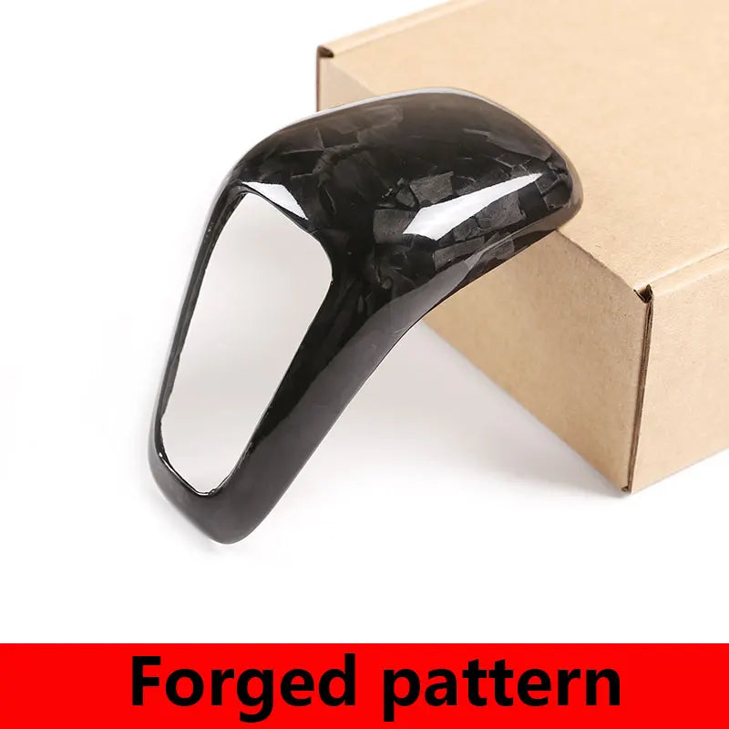 For Porsche Cayenne 2018 2019 2020 2021 2022 2023 Real Carbon Fiber Car Gear Shift Knob Trim Cover Sticker Car Accessories