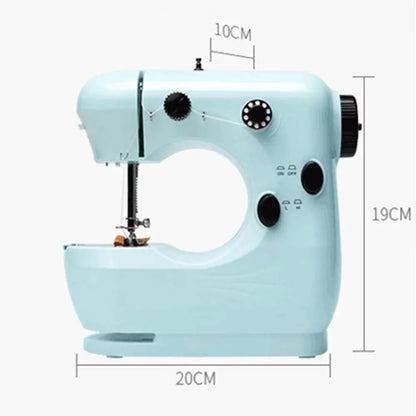 Mini Sewing Machines Portable Electric Household Stitching Sew Fabric Pedal Mini Foot Hand Table Model Sewing Electric Machine