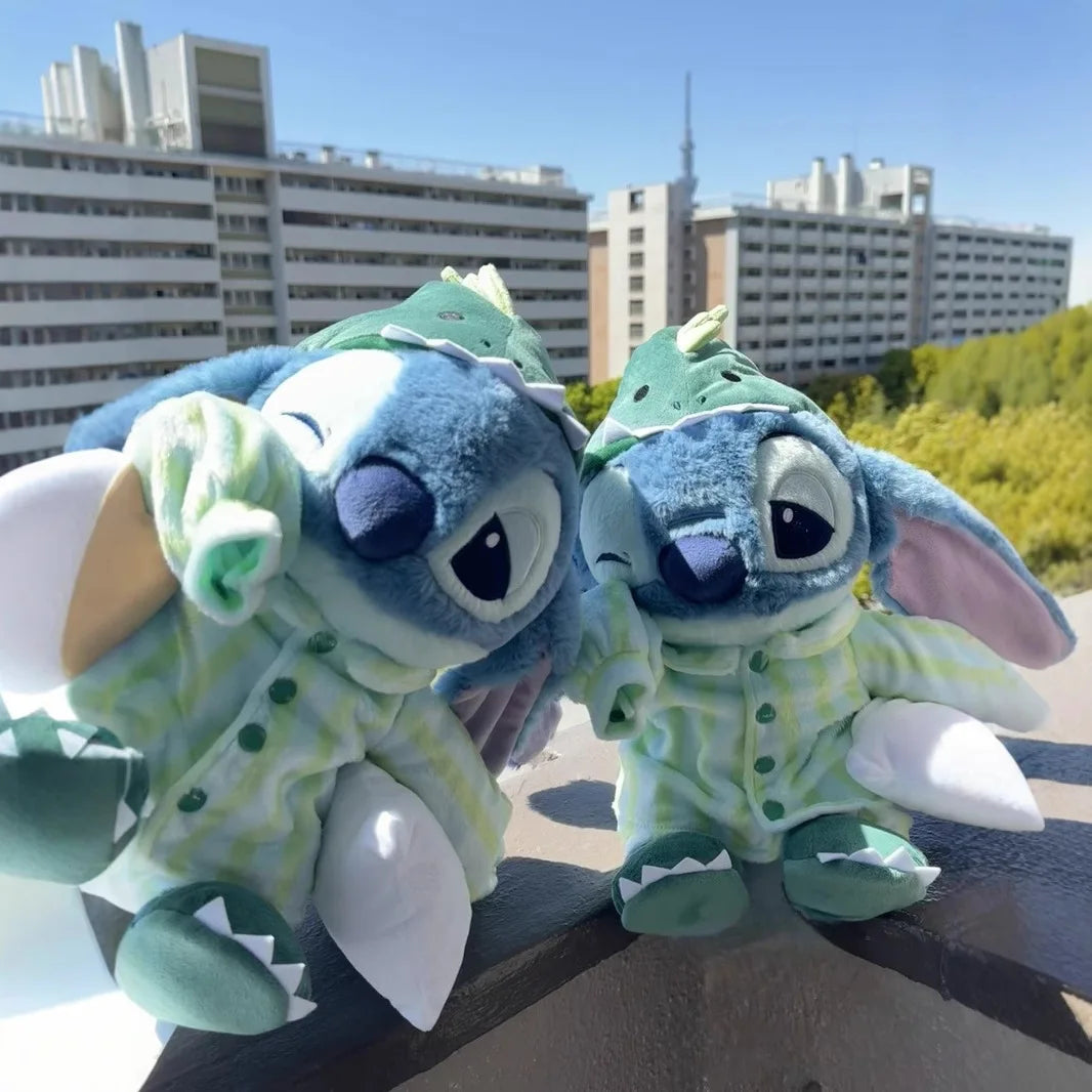 40cm Disney Dinosaur Pajama Sleepy Stitch Doll Interstellar Baby Plush Toy Doll Girl Birthday Gift