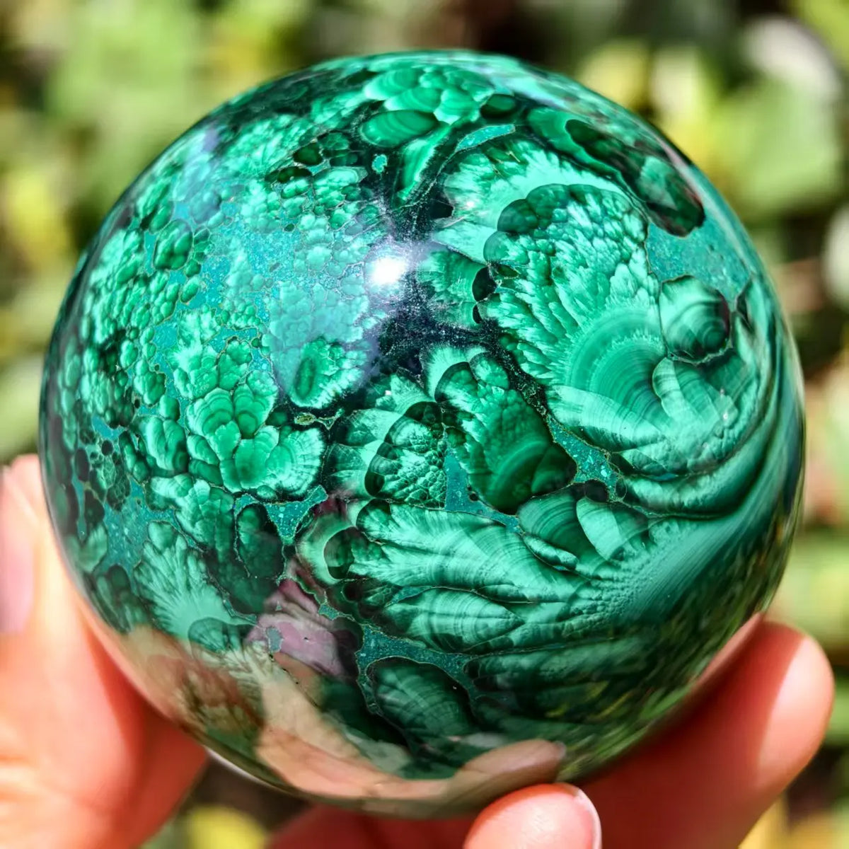 Natural Malachite Balls, Quartz Crystal Green Malachite Polished Balls, Minerals, Reiki, Healing, Wealth Green Energy Balls