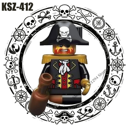 Pirates of the Caribbean building blocks toys Jack Sparrow William Turner Elizabeth Swann MINI brick toys Assemble toys gifts