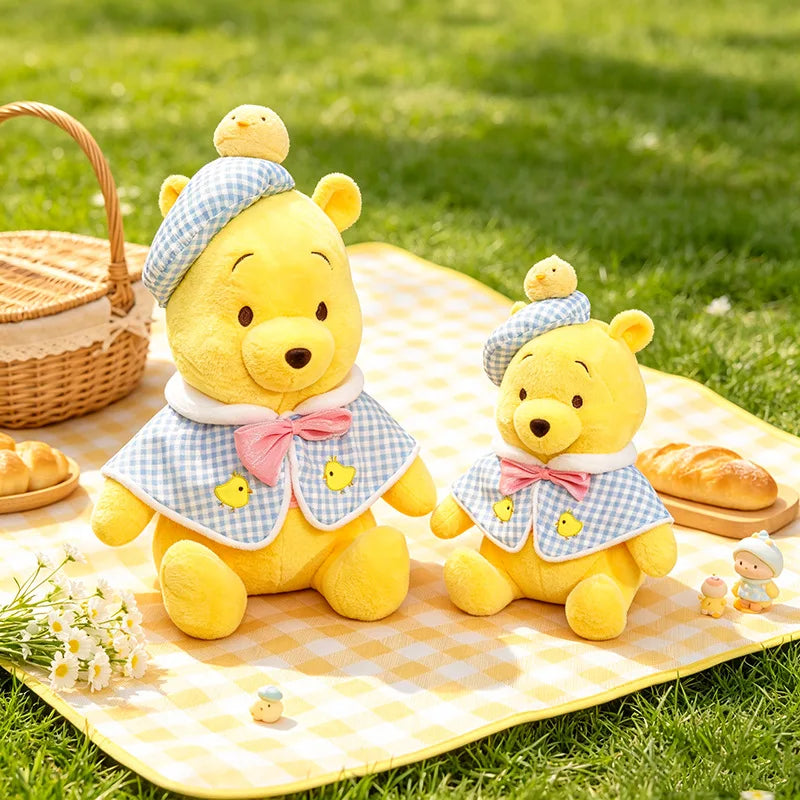 Sitting Winnie The Pooh Plush Doll Cute Pooh Bear Stuffed Toy Soft Fluffy Cartoon Animal Plushie Home Decor Birthday Gift Doll