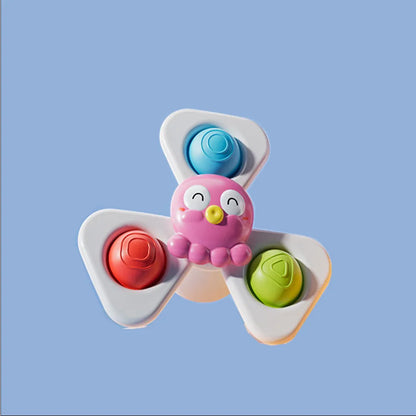 Suction Cup Spinning Cartoon Animal、Insects Spinner Toys Baby High Chair Window Gyro Stress Reliever Kids Bath Toys Gift