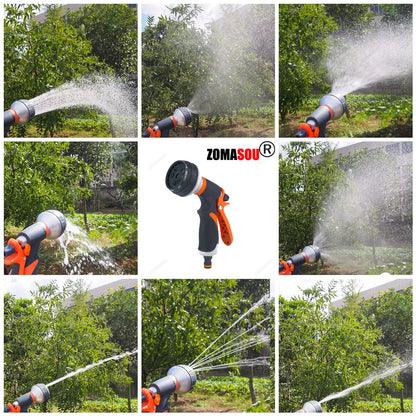 ZOMASOU 1/2Pcs Garden Hose Water Spray Gun 8 Modes Car Wash High Pressure Sprayer Watering Nozzle for Plant Lawn Yard Water Jet
