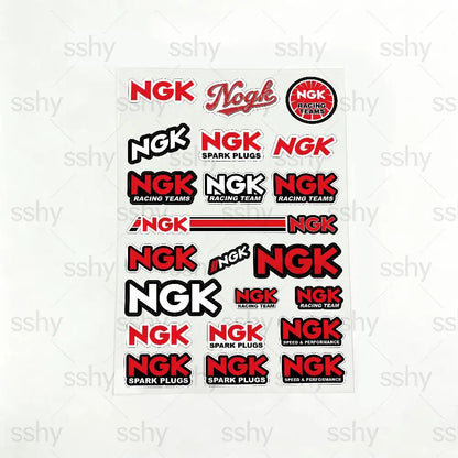 For NGK Reflective Motorcycle Stickers Waterproof Vinyl Decals for Motorbike Helmet Fuel Tank Bike