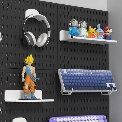 Nordic-Style Display Shelf Background Wall Storage Board: Simple Drilled Room Creative Wall Storage Pegboard Wall Combination