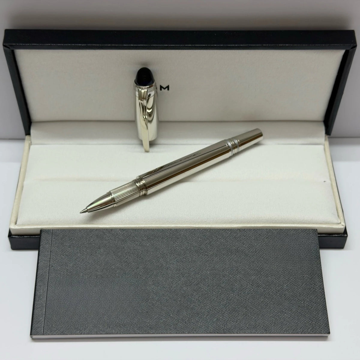 2026 New Classic Business Metal Rollerball Pen, Matte & Gloss Solid Color Grid Texture Luxury Office Signature Writing Pen