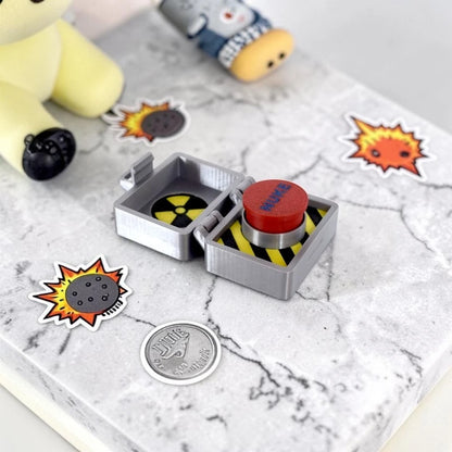 Simulated Missile Button Switch, Stress-Relief Statue Ornament, Suitable for Home Decor, Desk Decor, Car Accessories,Party Gifts