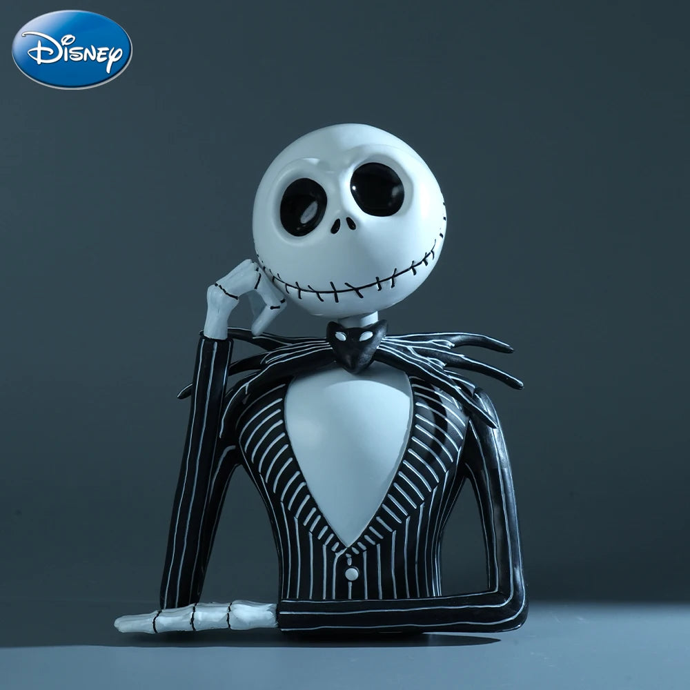 Disney The Nightmare Before Christmas Jack Sally Piggy Bank Collectible Figure Money Box Desktop Ornament Home Decor Gift