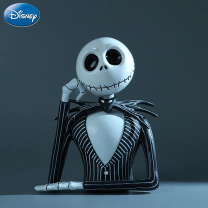 Disney The Nightmare Before Christmas Jack Sally Piggy Bank Collectible Figure Money Box Desktop Ornament Home Decor Gift