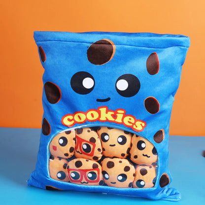 A Bag of Snakes Plush Pillow Cute Boba Tea Cookies Plush Toy Pudding Cake Alien Bat Plushies Hug Pillow Birthday Gift