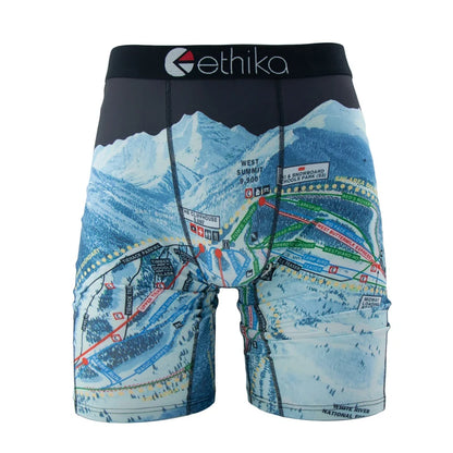 ETHIKA Men Underwear Boxers 1Pcs Sexy Breathable Mesh Crotch Man Swimming Underpants Plus Size Mens Panties Men's Boxers Briefs