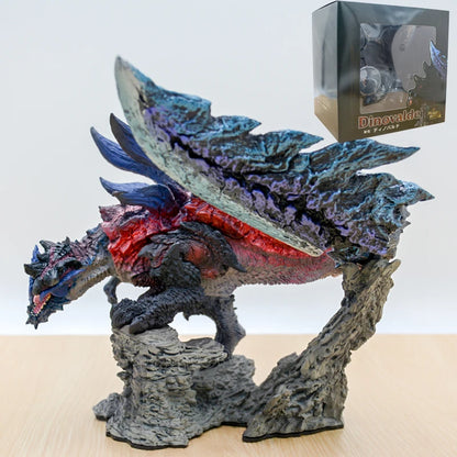 22cm Monster Hunter World Kirin Anime Figure Capcom Builder Creator's Model Glavenus/Dinovaldo/Velkhana Action Figure Doll Toys