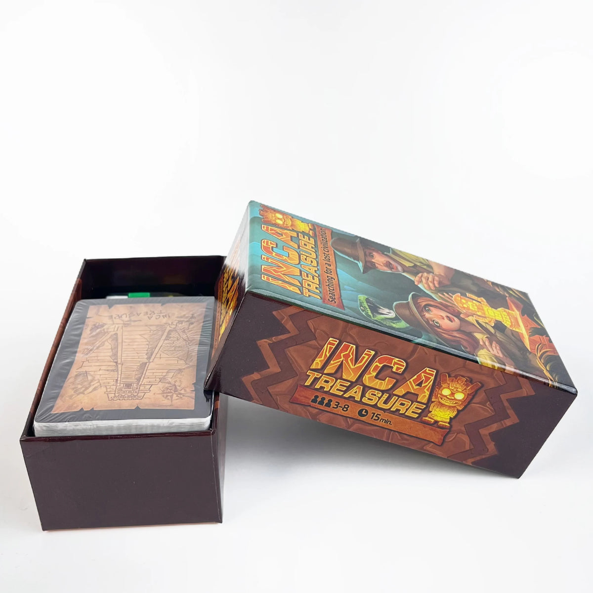 Incan Treasure Quest: Strategy Board Game for 3-8 Players (Ages 14+) – Bluff, Bet & Race to Survive!