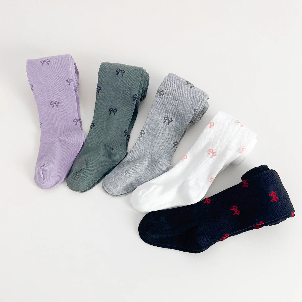 5 PCS Mid-Thickness Plain Baby Toddler Leggings Socks – Children Girl Kid Tights for Casual, School & Layering