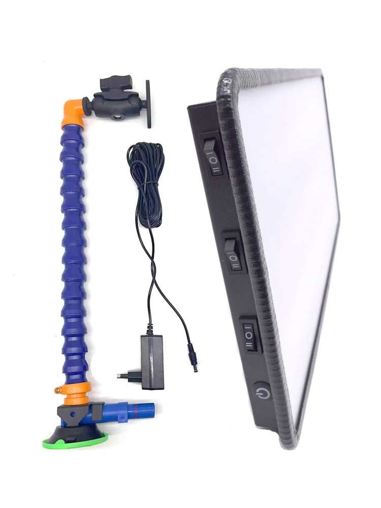 New 3 Stripes 6 Color Detection Pdr Lamp With 3 Inch Suction Cup Support For Car Dent Repair Tool