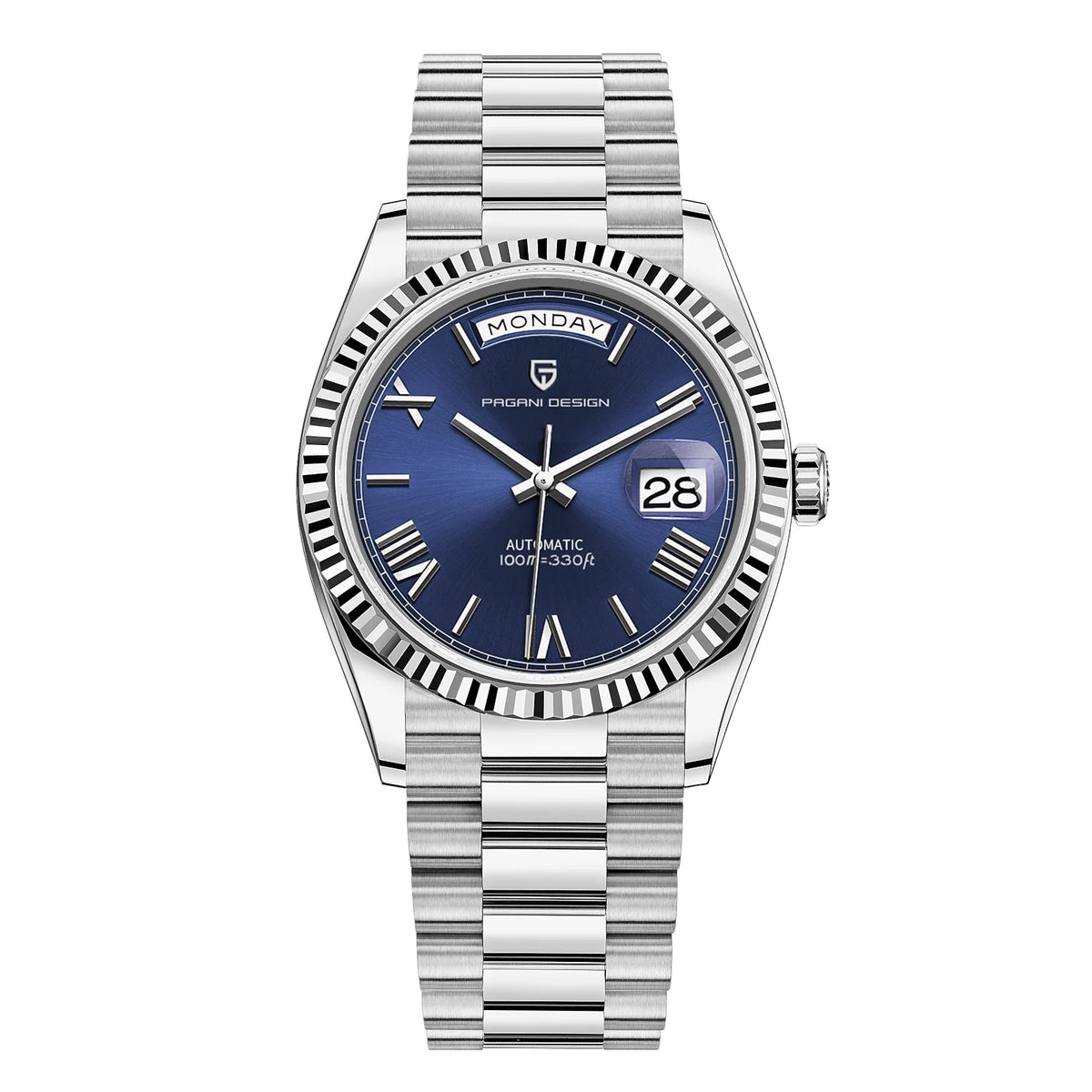 PAGANI DESIGN 2026 New Enamel Dial DD36 Luxury Silver Gold Automatic Watch For Men AR Sapphire crystal Mechanical Wristwatch Men
